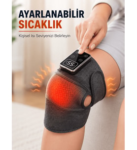 Çok Amaçlı Diz Dirsek Omuz Masaj Aleti Isıtmalı Titreşimli Şarjlı Masaj Cihazı