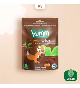 Organik Keçiboynuzlu ve Fındıklı Vegan Kurabiye 55 Gr