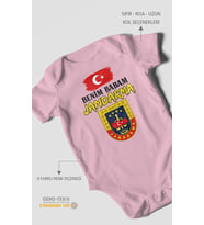 Benim Babam Jandarma Kısa Kollu Bebek Body %100 Pamuk