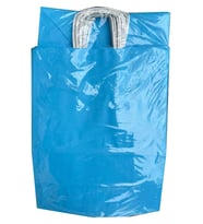 Büküm Saplı Kraft Kağıt Çanta Karton Hediyelik Poşet Torba - Mavi 2 - 18x24 Cm. - 25 Adetlik 2 Paket
