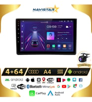 Audi A4  2000-2009 Model 4GB + 64GB Android 13 Kablosuz Carplay Navigasyon Multimedya Sistemi