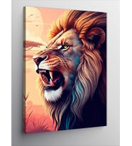 Kanvas Tablo Kükreyen Aslan