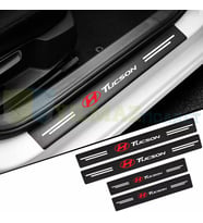 Hyundai Tucson Karbon Kapı Eşiği Koruma Araba Etiket Oto Sticker Yapıştırma 4 Parça