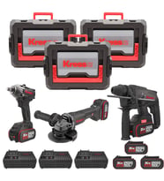 Kress KRKS1 KUB30.2 + KU390.4 + KUH10.2 20Volt/4Ah. 6 Adet Akülü Profesyonel Kombo Set