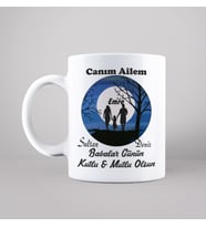 Babalar Günü ( Canım Ailem ) Tasarımlı Kupa Kişiye Özel