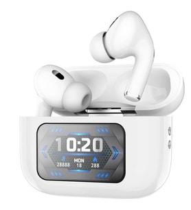 M5 Pro LCD Ekran Bluetooth 5.3 Akıllı Kulak İçi Kulaklık Beyaz