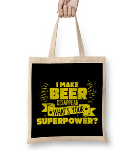 I Make Beer Disappear Craft Beer Drinkers Drinking Bez Çanta Uzun Saplı
