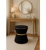 Fine Black-gold Puf (Siyah)