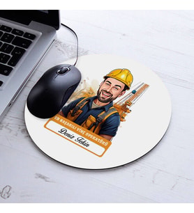 Kişiye Özel Hediye Karikatürlü En Başarılı Erkek Vinç Operatörü Mousepad