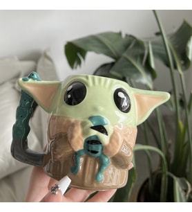 400ml Sevimli Karikatür Seramik Baby Yoda Kupa Bardak