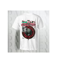 Unisex Beyaz Yarım Kollu Bisiklet Yaka %100 Pamuk Poetica Grotesque Arka Desenli Oversize T-shirt