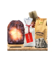 Doğal Tuz Lambası Seti, 3-4 Kg, Sağlık ve Dekorasyon İçin Mükemmel (Krem)