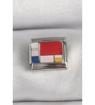 316L Çelik Gümüş Renk Karışık Renk Portre Model Nomination Charm - TJ-BC1390