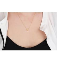 Glorria Gümüş 3 Boyutlu Minimalist U Harfi Kolye (Çok Renkli)