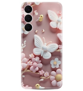 Samsung Galaxy S25 FE Kılıf Boutique Baskılı Resimli Pembe Kelebekler Pcode -088
