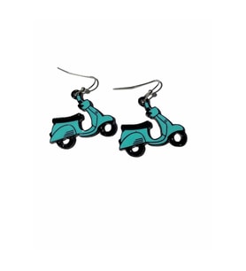 Vespa Motorsiklet Küpe (Metal)