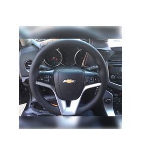 DİKİŞLİ DERİ DİREKSİYON KILIFI DAMARLI SİYAH DERİ SİYAH DİKİŞLİ CHEVROLET CRUZE İÇİN HIZLI KARGO