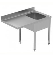 Electrolux Professional Tezgahaltı Bulaşık Makinesi Tezgahı, 1 Evye (500x500 Mm) & Sol Tarafta Süzdürme - 1200 Mm, Plus GLR1SSPE