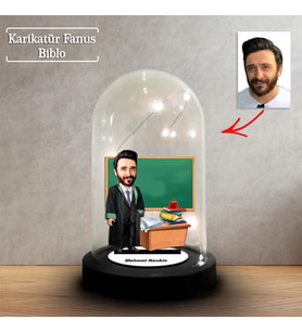 Kişiye Özel Karikatür Erkek Hukuk Öğretmeni Tasarımlı Fanus Biblo, Öğretmene Hediye, Öğretmenler Günü, Öğretmenler Günü Hediyesi,, FN219