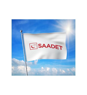 SAADET Partisi Beyaz Bayrağı Premium Raşel Kumaş 100x150 cm