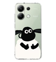 Xiaomi Redmi Note 13 4G Uyumlu Koyun Desenli Şeffaf Telefon Kılıfı