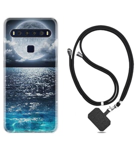 TCL 10L 10 Plus 10SE 20E 20SE 30 L7 Kılıf Boyun Askılı Silikon Great Moon 1301