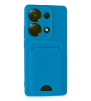 Redmi Note 13 Pro 4G Kılıf Kelvin Kartvizitli Silikon - Mavi