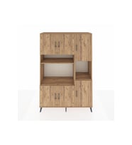 Hyperion Gardrop 9 Raflı 6 Kapaklı 132x44x195 Çam-Çam