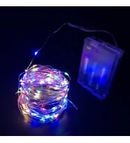 Greyder Gd957 Şerit Pilli Aydınlatma 3 Metre 30 Adet Rgb Peri Led (Çok Renkli)