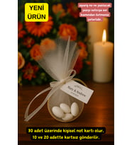 10'lu Kurdeleli Halkalı Şeker - Nikah Şekeri - Nİkah Hediyesi - Nişan Hediyesi
