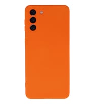 Samsung Galaxy S21 Plus Kılıf Nano içi Kadife Silikon - Turuncu