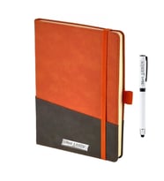 Kişiye Özel Cepli Premium Defter ve Roller Kalem Seti - Renk Seçenekli (Turuncu)