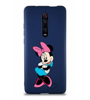 Xiaomi Redmi K20 Pro Soft Premier Kapak Minnie Mouse-D Tasarımlı Silikon Kılıf - Lacivert (Şeffaf)