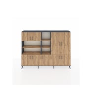 Arges Dolap 14 Raflı 9 Kapaklı 220x30x163 Antrasit-Çam