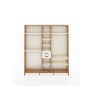 Arges Gardrop 10 Raflı 2 Çekmeceli 3 Askılı 220x30x243 Çam-Aytaşı