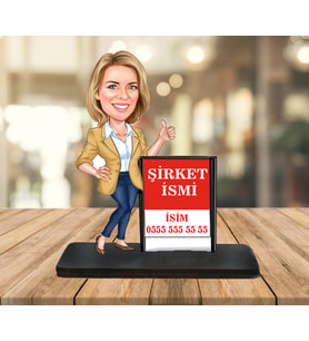 Kişiye Özel Karikatür Biblo KADIN TEMSİLCİ & PAZARLAMA REKLAMLI