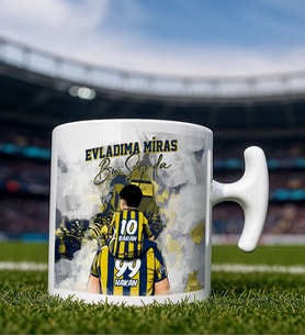 BK Gift Kişiye Özel İsimli Baba-Oğul Sarı Lacivert Evladıma Miras Bu Sevda Hammer Kulplu Kupa Bardak-1, Doğum Günü Hediyesi, Taraftar Hediyesi
