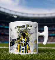 BK Gift Kişiye Özel İsimli Baba-Oğul Sarı Lacivert Evladıma Miras Bu Sevda Hammer Kulplu Kupa Bardak-1, Doğum Günü Hediyesi, Taraftar Hediyesi