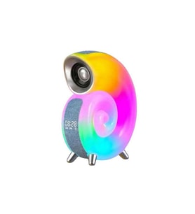 Concord Conch N63 Salyangoz RGb Işıklı Bluetooh Hoparlör Gece Lambası Özellikli (Beyaz)
