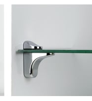 Pelikan Ayarlanabilir Etajer Cam Tutucu Ahşap Raf Tutucu Cam Etejeri Metal Vidalı Krom (4 ADET)