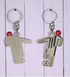 BK Gift Kişiye Özel Siyah-Beyaz Formalı Metal Anahtarlık