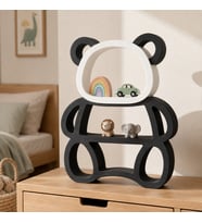 Panda Figürlü Çocuk Odası Kitaplığı – Dekoratif Oyuncak ve Kitap Rafı