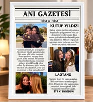Kişiye Özel Anı Gazetesi Favori Şarkınız, Sözler ve Fotoğraf ile Tasarlanmış Benzersiz Çerçeve
