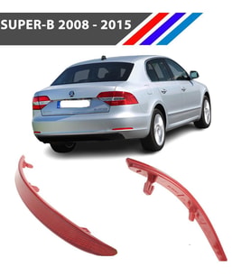 Skoda Super B Arka Tampon Reflektörü 08-15 - Sol