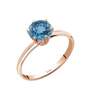 Sirius  Pırlanta ve London Blue Topaz Taşlı Rosetta Yüzük 0702R0040