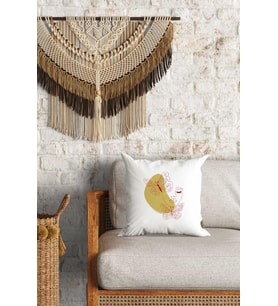 Modern Kadın Silüet Desenli Çift Yön Dijital Baskılı Dekoratif Kırlent Kılıfı Yastık Kılıfı 39x39cm