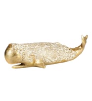 Vitale Whale Gold İşlemeli Balina Biblo 40 cm AK.ID0114