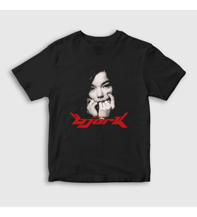 Presmono Unisex Çocuk Siyah Müzik V2 Björk T-Shirt 512589tt