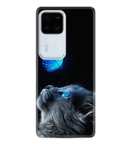 Vivo V30 Kılıf Desenli Silikon Platinium Series Butterfly Cat 1891