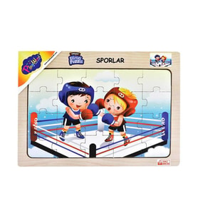 Playwood Ahşap Eğitici Puzzle Sporlar Boks ONY85